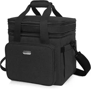 Duffel Bag Lunch Box insulated double layer large duffel bag lunch & lunch box for both men and women waterproof expandable leak-proof double layer cooler bag for work, travel and picnics Outdoorfun Durable, Zip, Compact, lunch bags, lunch bag women