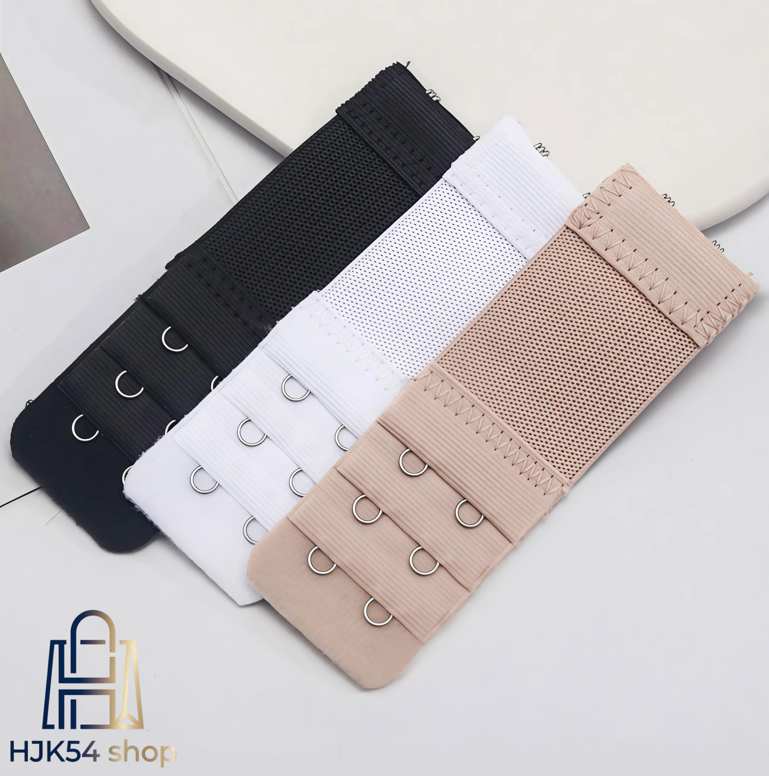 3PCS Elastic Bra Extenders, 3 Hooks 3 Rows Bra Strap Extenders, Soft Comfortable Underwear Extension Hooks for Women, Adjustable Bra Band Extenders
