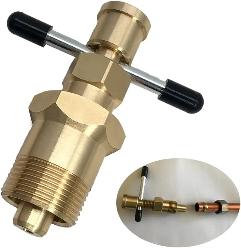 Olive Puller, High Grade Texture Solid Brass Pipe Ferrule Remover Wrench with Long Service Life, Resistant Compression Ring for NPT 1/2" & NPT 3/4" Diameter Brass Pipes
