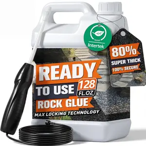 Rock Glue with   Sprayer, 1 Gallon Ready-to-Use Mulch Hold for Landscaping,  Water-Permeable, Pet-Safe  Landscape Glue  for Rocks Binder, Pea Gravel Stabilizer