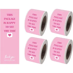 4 Rolls (100pcs/roll) Stickers for Packages, Envelopes, Self-Adhesive Labels, Gift Wrapping, Perfect for Shipping & Packaging