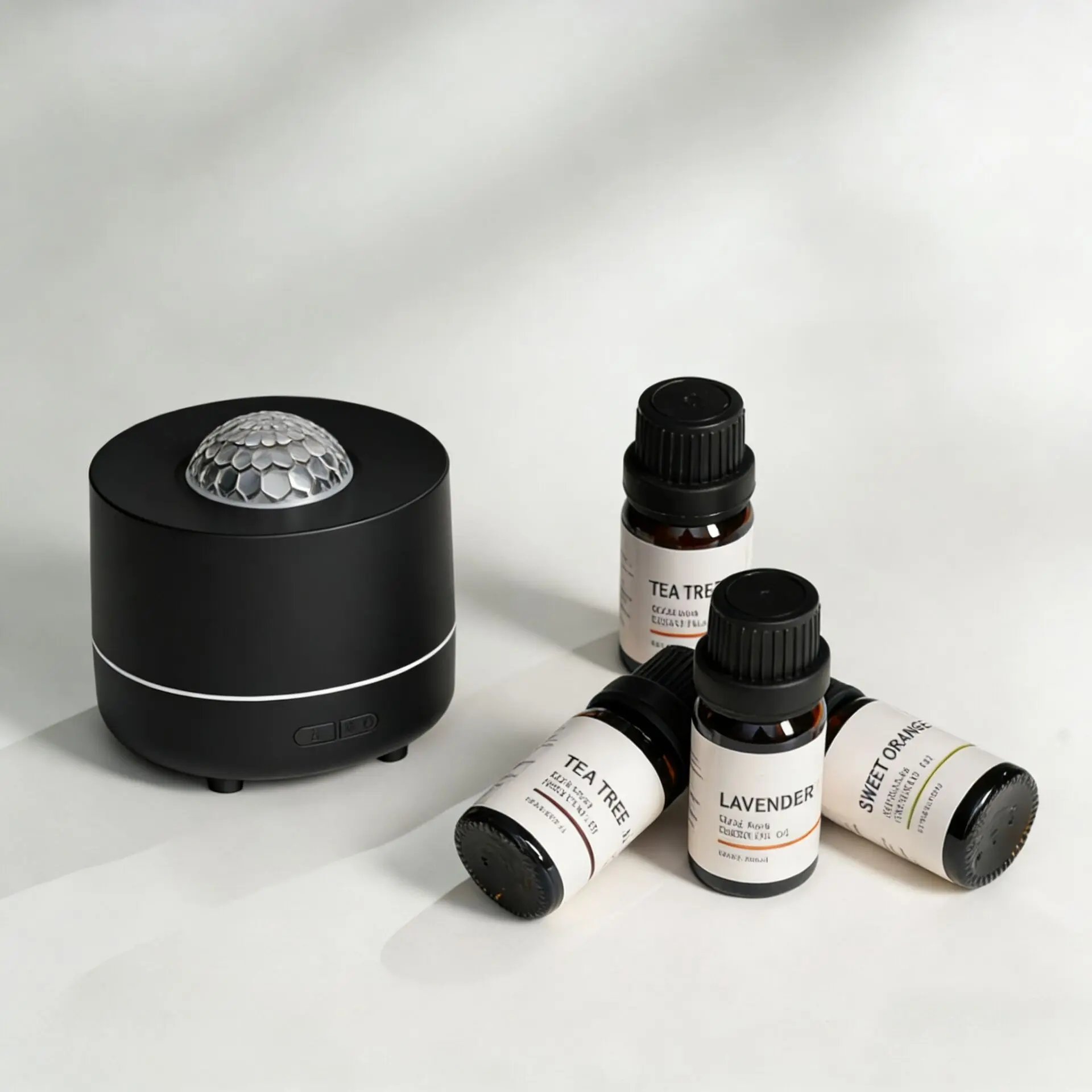 Starry Sky Projector Colorful Romantic Ambient Light Aroma Diffuser + 3 Essential Oils (Tea Tree, Lavender & Sweet Orange)