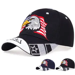 Unisex USA Eagle Embroidery Baseball Caps Spring Autumn Outdoor Adjustable Casual Hats Sunscreen Hat Snapback Closure