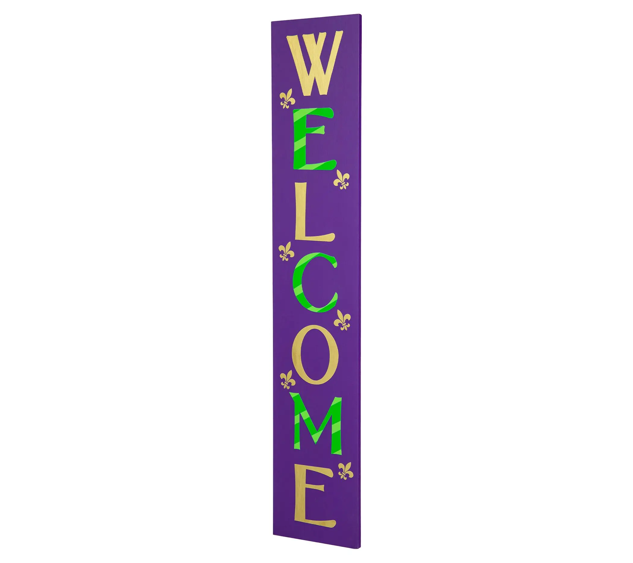 Glitzhome Mardi Gras WELCOME Standing or Hangin g Porch Sign Glitzhome Mardi Gras WELCOME Standing or Hangin g Porch Sign