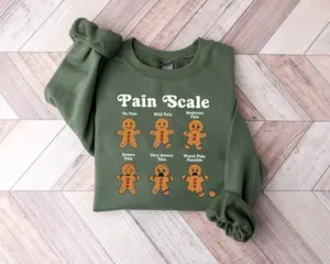 [Arrives after Christmas] Christmas Nurse Sweatshirt, Funny Pain Scale Holiday Nurse Shirt, RN Shirt, Pediatric Nurse, NICU, Registered Nurse Christmas Sweater
