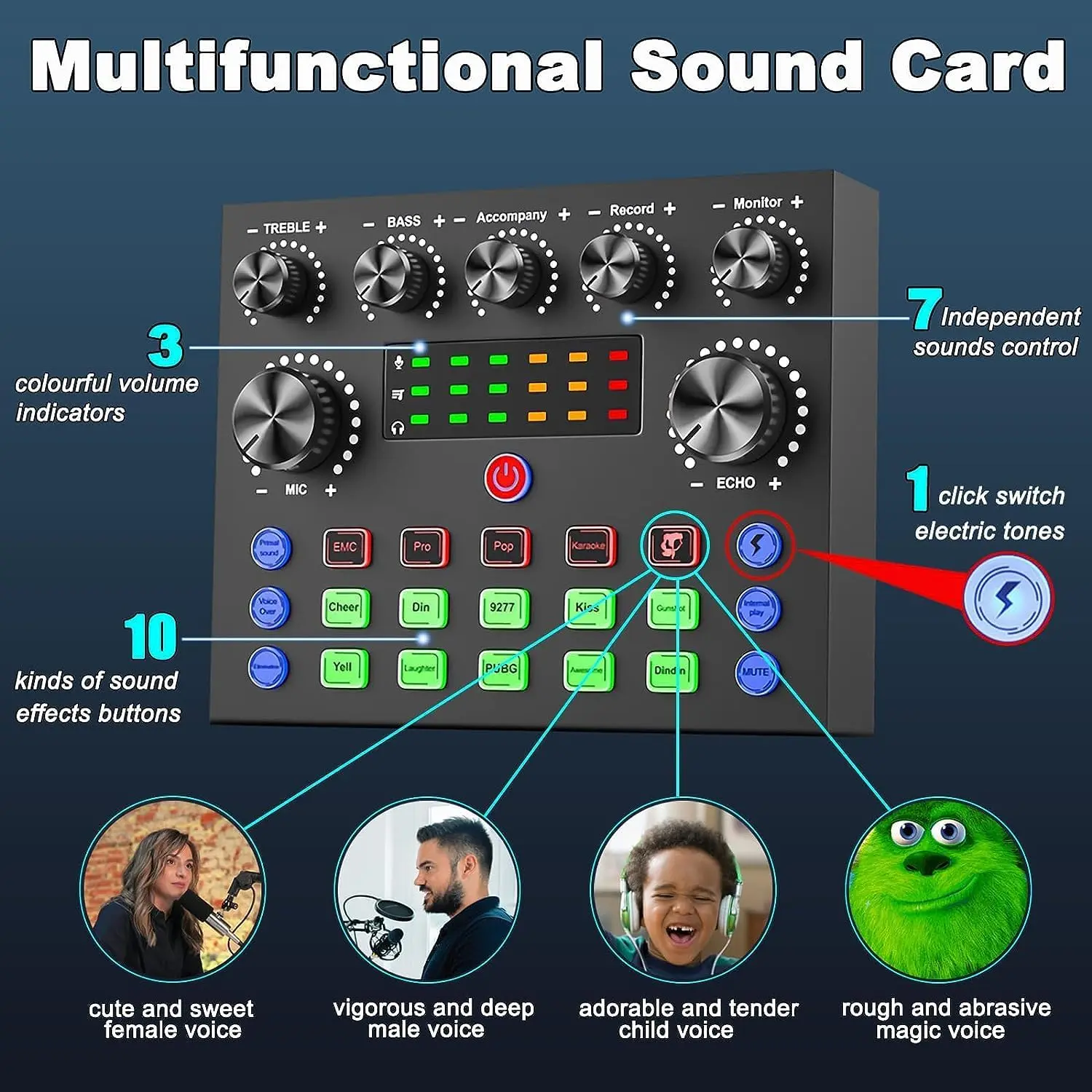 ZealSound V8S Content Creator Kit - USB Type-A Audio Interface