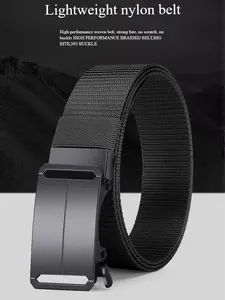 Men's Lightweight Metal-Free Plastic Belt, Breathable Comfortable Outdoor Durable Waistband, Suitable for Daily Wear