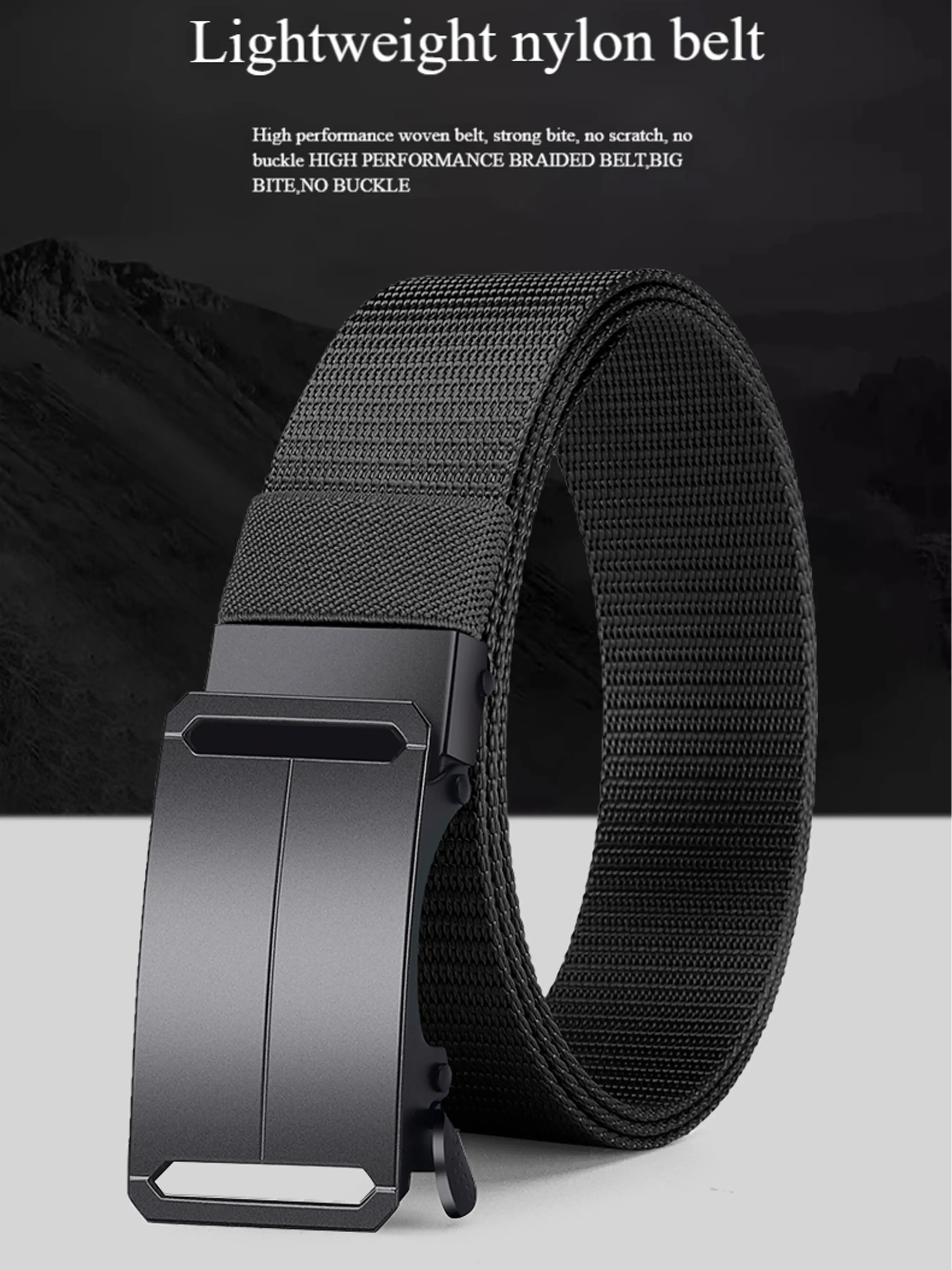 Men's Lightweight Metal-Free Plastic Belt, Breathable Comfortable Outdoor Durable Waistband, Suitable for Daily Wear, Casual Belt