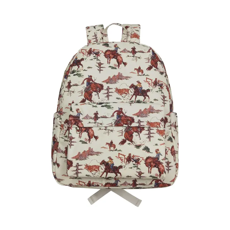 BA0059-Unisex Western Cowboy Kids Boys and Girls Backpack 13.2x5x17 Inches Classic Design