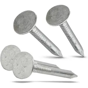200 Pack 1 Inch Galvanized Professional Grade Roofing Nails for Fastening Roofing Felt, Asphalt Singles & Insulation Board