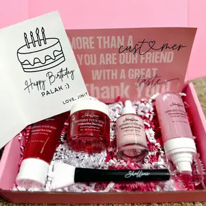 Stellina Watermelon Skincare Kit for All Skin Types - Includes Face Polish, Mask, Cream & Mist for Hydration & Glow - Perfect Birthday Gift Set