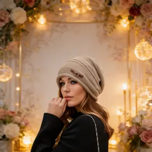 Solid Color Slouchy Beanie Cap, Lightweight Stretch Fabric, Fall/Winter Seasonal Accessory, Comfortable and Versatile Headwear