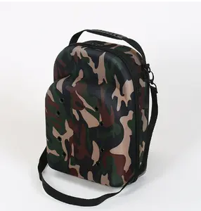 Baseball Cap Travel Case with Shoulder Strap & Handle - Holds Up to 6 Hats, Safe Storage Organizer for Outdoor & Home, Camouflage/Solid Color Stylish Lightweight Zipper Crossbody Bag