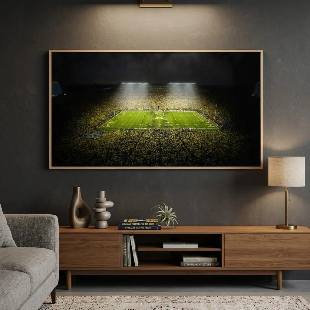 Michigan Wolverines Poster Print Unframed "Silent Roar" Michigan Stadium | College | Wall Art