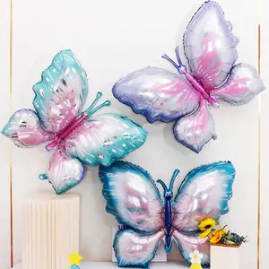 Pink-Purple Butterfly Foil Balloons, Perfect for Butterfly-Themed Parties, Weddings, Birthdays, Showers, Party Decorations, Butterfly Decor, Purple Balloons, And Photography Props, Balloon Arch Backdrop