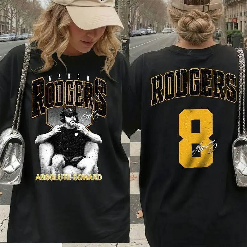 Aaron Rodgers #8 Middle Finger Shirt, Pittsburgh Steelers Football Tee, Rodgers Fan Graphic, Steelers Gift