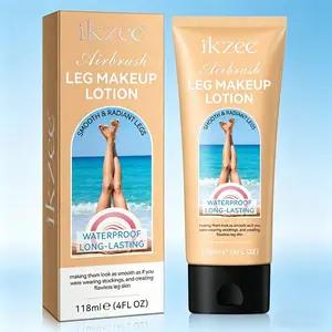 Ikzee Leg Concealer Cream 118ML, Leg Makeup, Natural Brightening Body Highlighter, Essential for Summer Beach Travel, Full Leg Coverage