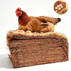 Natural Reusable Coconut Palm Nesting Mats for Chicken Coop - Moisture-Proof, Heat-Insulated, Easy-to-Care-for Bird Egg-Laying Mats