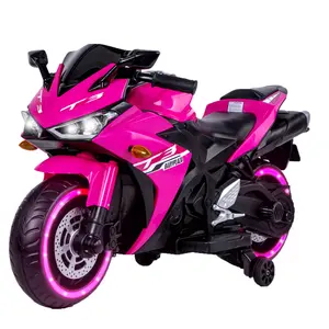 kids motorcycle 12V motorcycle for kids 3 4 5 6 years Boys Girls 12v7ah kids motorcycle ride on toy with Training Wheels manual throttle drive by hand Lighting wheels