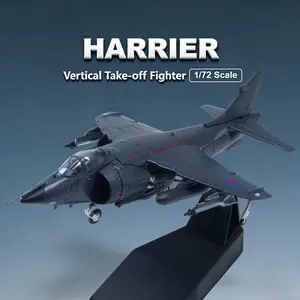 Harrier Jet Royal Air Force 1/72 Scale Diecast Model Kit Realistic Restoration Military Display Aircraft for Collectors & Gifts