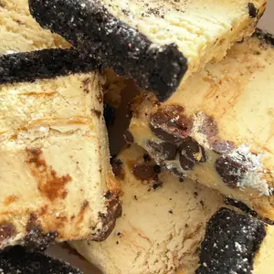 Freeze Dried Chocolate Caramel Cheesecake