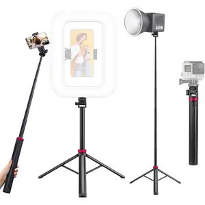 Tripod Stand  80 inch Extendable Portable Adjustable Light Stand with 1/4" Screw Camera Phone Tripod for for DSLR Camera, Ring Light, Video Rig,Up Load 2.2LBS