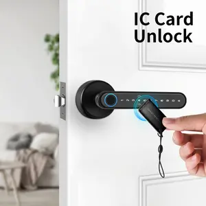 1pc Smart Fingerprint Door Lock, Wireless App-Enabled, Keyless Entry via Fingerprint or Password, Easy Installation, Secure Bedroom Access, USB/Battery Powered, Keyless Door Lock|Modern Lock Design|Aluminum Alloy Lock, Door Locks for Home