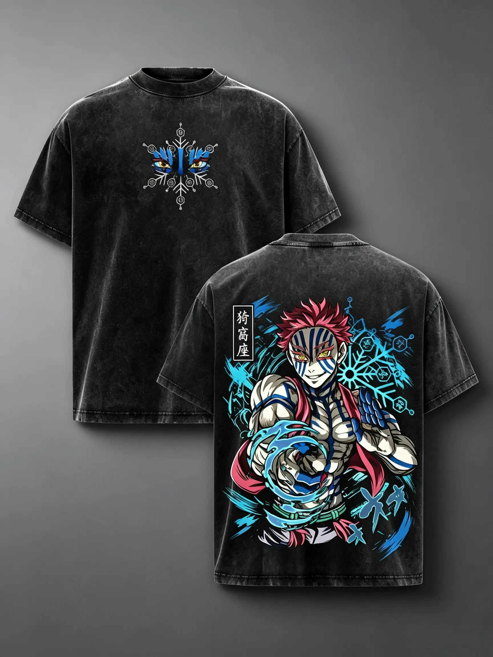 Akaza Upper Moon 3 T-Shirt – Demon Slayer Infinity Castle Arc Graphic Tee,   Oversized Anime Shirt, Heavy Cotton Streetwear Top, Unisex Casual Top, Gift for Demon Slayer Fans, Top Anime Shirt slim-fitting f day funny meme