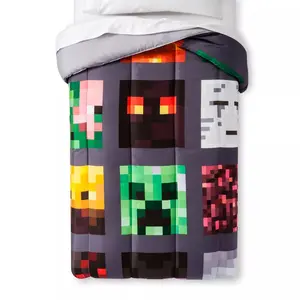 Minecraft Full Good Vs Evil Comforter Gray Minecraft Full Good Vs Evil Comforter Gray