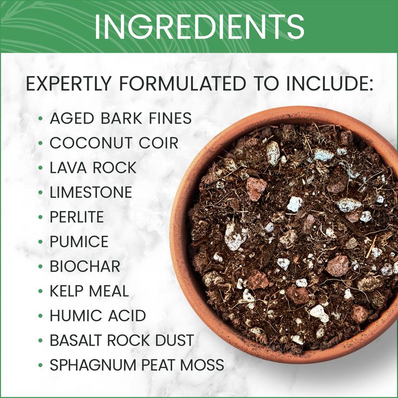 Purived Essential Plant Care PLUS 2 (4 Quart) Bags of our Premium Houseplant Potting Mix with 1 16oz Bottle Purived Houseplant Food