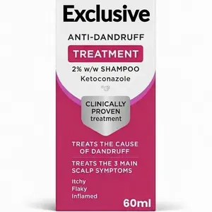 Exclusive Nizoral 2% Ketoconazole Anti-Dandruff Shampoo 60ML Gentle Cleansing Formula for Flaky Itchy Hair Clinically Proven Scalp Care