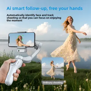 L7Cpro Handheld Gimbal Intelligent Tracking Gimbal Three-Axis Anti-Shake Face Detection Tracking Artifact Phone Stabilizer Selfie Remote 360 rotation stick Smartphone Cellphone tripod ring light tripod selfie light