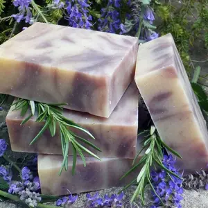 3 lavender soap hand made Sensitive Skin Alcohol Free Amino Acid All Skin Types