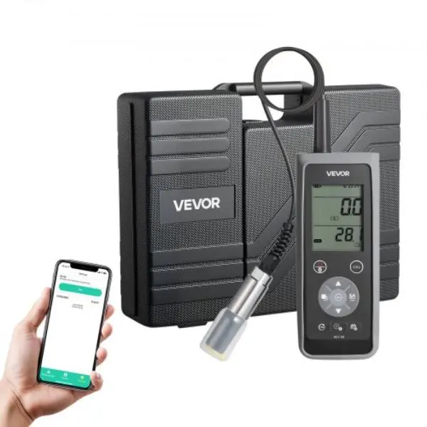 Vevor BXSRYJBXS005SOMVE001V9 Dissolved Oxygen Meter - Portable Tester Kit - 13.1 ft. Electrode Cable - Bluetooth & USB Data Transfer - 750 Data Sets Storage - DO Meter for Ponds
