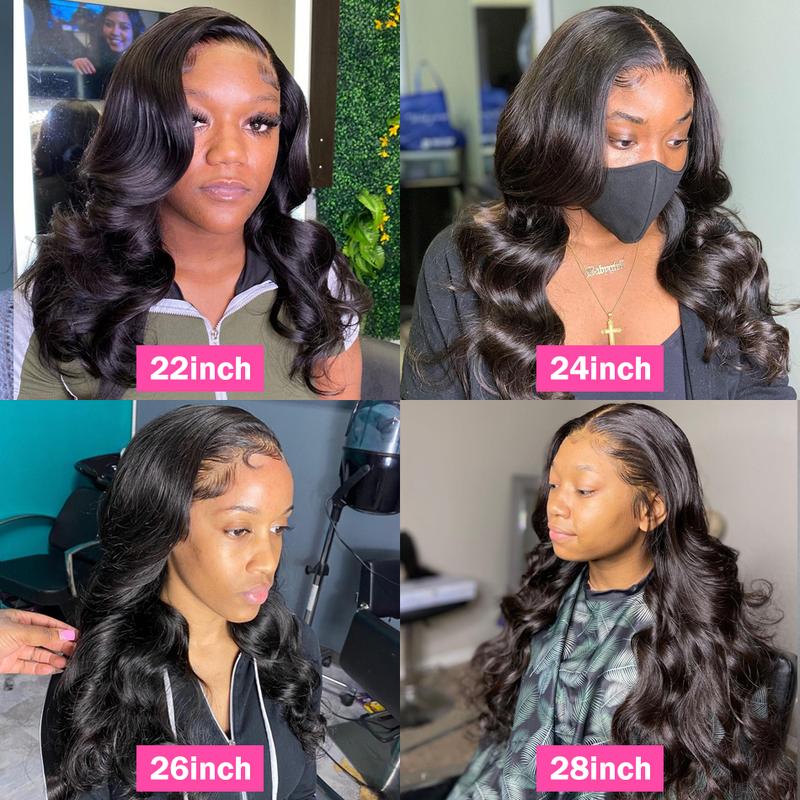 Bling Hair 12~34inch Body Wave 13x6 Lace Frontal Human Wig Hair 13x4 PrePlucked Transparent Lace Frontal Wig Brazilian Hair Wigs For Women TikTokShopBlackFriday