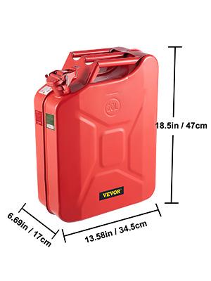 VEVOR Jerry Fuel Can, TikTokShopBlackFriday, 5.3Gal / 20L Portable Jerry Gas Can with Flexible Spout System, Rustproof ＆ Heat-resistant Steel Fuel Tank for Cars Trucks Equipment Bottles Organiser VEVOR Super Brand Day