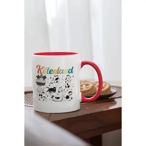 Cat Lover Gift, Cute Kittenland Cat Mug Gifts, Cat Lady Mug, Camp Mugs, Birthday Christmas Gifts, Cat Mom ,Cat Dad Mugs, Camp Mug