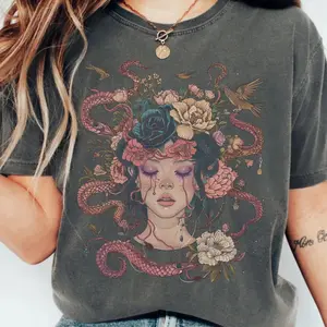 Vintage Medusa Shirt, Greek Goddess Witchy Boho Tee, Women's Empowerment Shirt, Feminism Shirt, Gift for Her