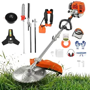 【DealsForYouDays】COANEHV 52CC 6-in-1 Multi-Functional Trimming Tools with Gas Hedge Trimmer,Weed Eater, String Trimmer, Brush Cutter, Edger & Pole Saw Chainsaw Pruner Whacker Shoulder