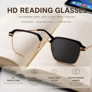 Couple Style Premium Photochromic Reading Glasses Blue Light Filtering  Lightweight Frame summerwins