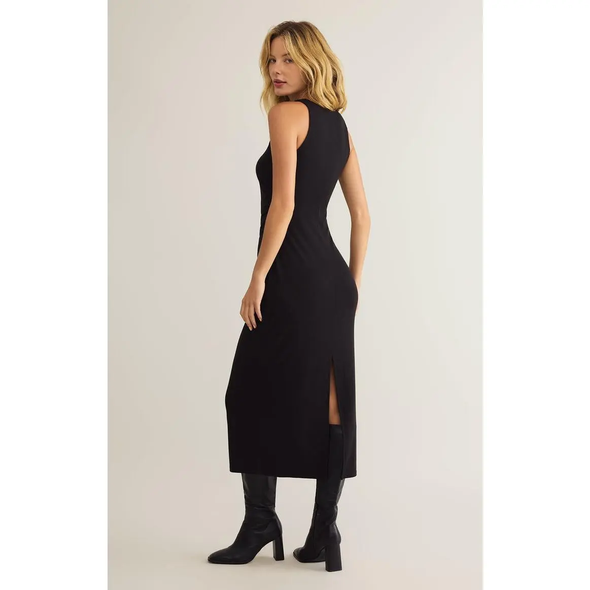 ADISON RIB MIDI DRESS (BLACK) - Z SUPPLY - TikTok Shop ADISON RIB MIDI DRESS (BLACK) - Z SUPPLY - TikTok Shop