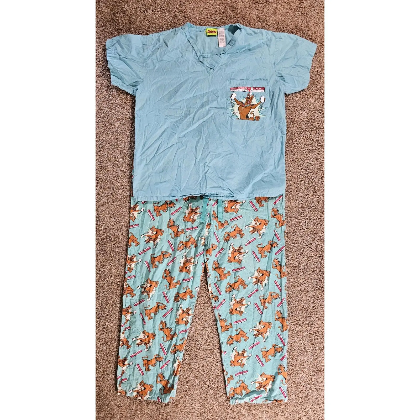 Scooby Doo Medical scrubs Set Medium 2003 "REAR!" Very Rare