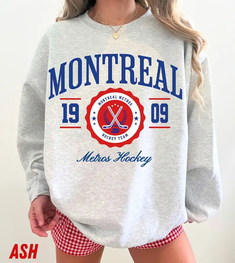 Montreal Metros Hockey Sweatshirt, Retro Hockey Sweatshirt, Hockey Romance Fans Merch, Hollander Shirt, Vintage Hockey Sweatshirt Gift