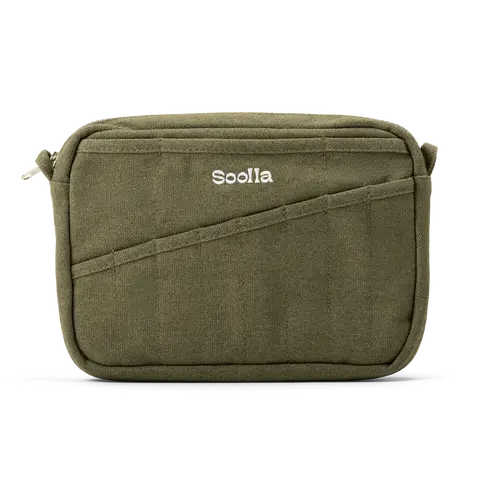 Soolla® Studio Pouch, Deep Forest Green – 20-Pocket A5 Stationery & Art Tool Organizer with YKK Zipper