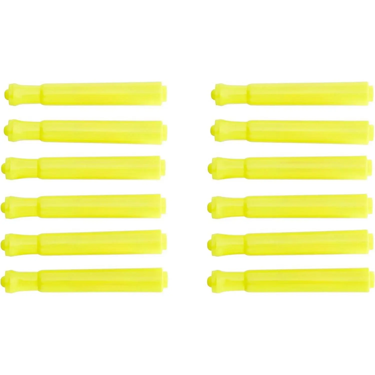 Tank Style Highlighters - Chisel Tip, Yellow, 12-Pack