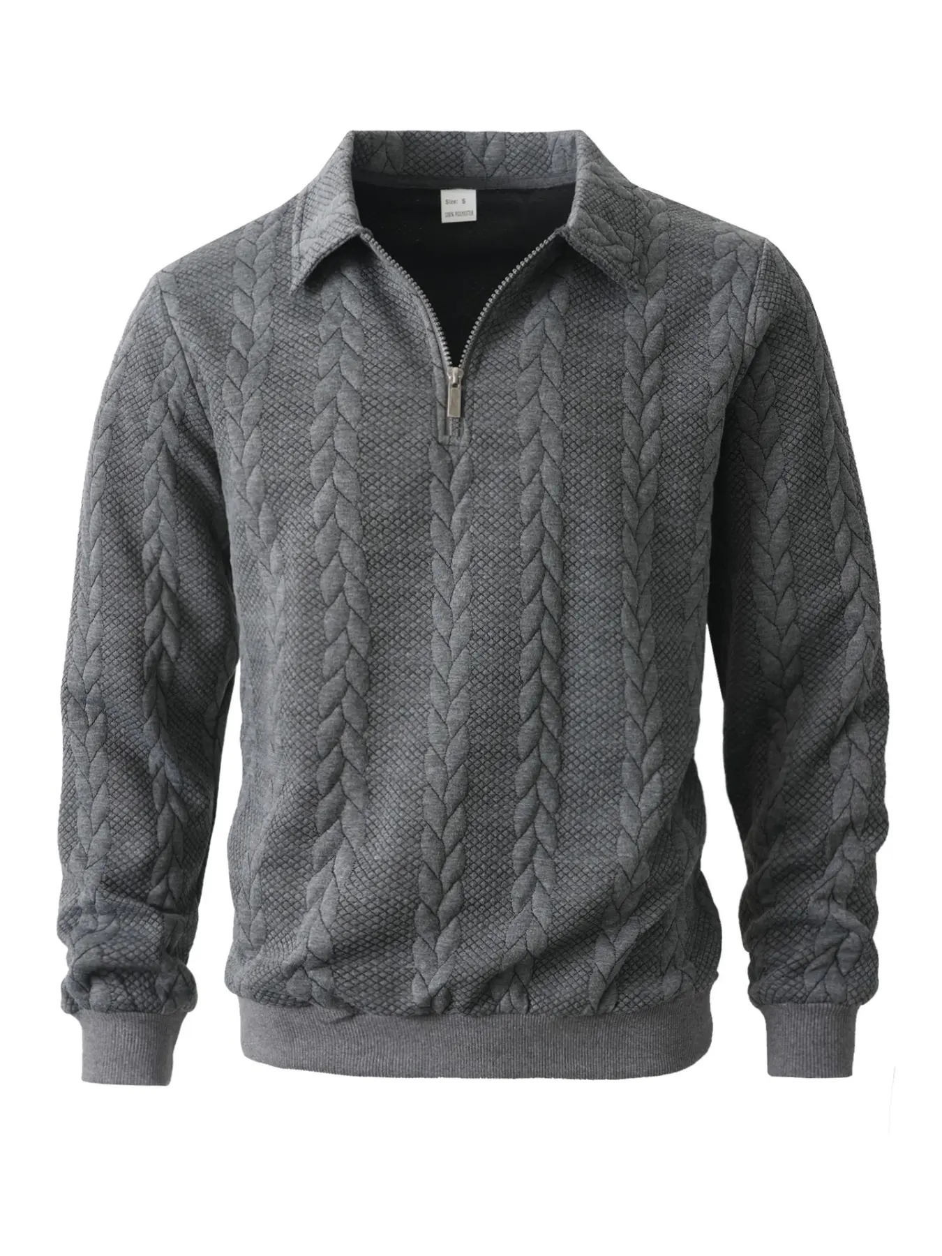 Men's Fall Winter Outfits Polo Neck Knit Pullover Long Sleeve Sweatshirt for Daliy Wear, Old Money Zipper Half Button Design, Outdoor Casual Versatile Sweater for Daliy Wear, Knitwear