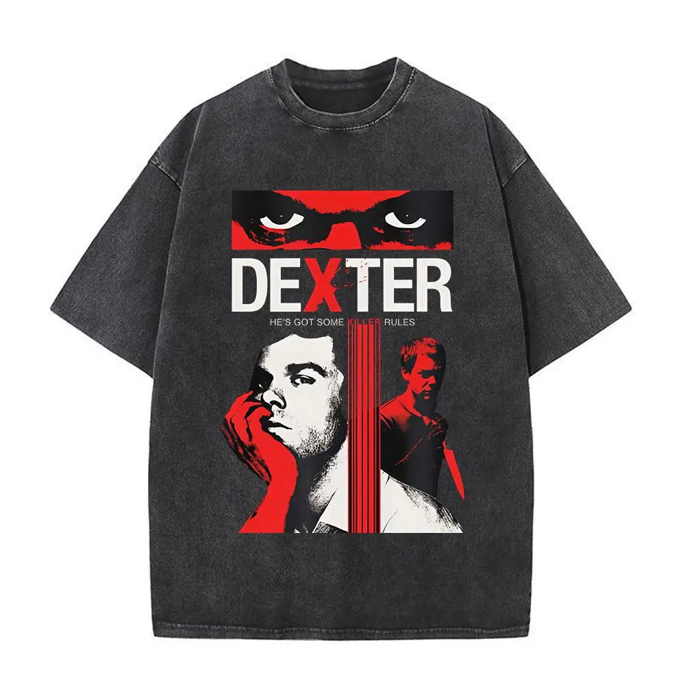 Dexter Morgan Killer Rules T-Shirt, Vintage Red and Black Crime Drama Graphic Tee, Dark Thriller TV Show Shirt, Unisex Fan Gift