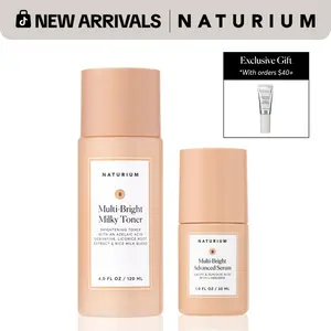 Naturium The Ultimate Brightening Duo, Multi-Bright Milky Toner and Multi-Bright Advanced Serum