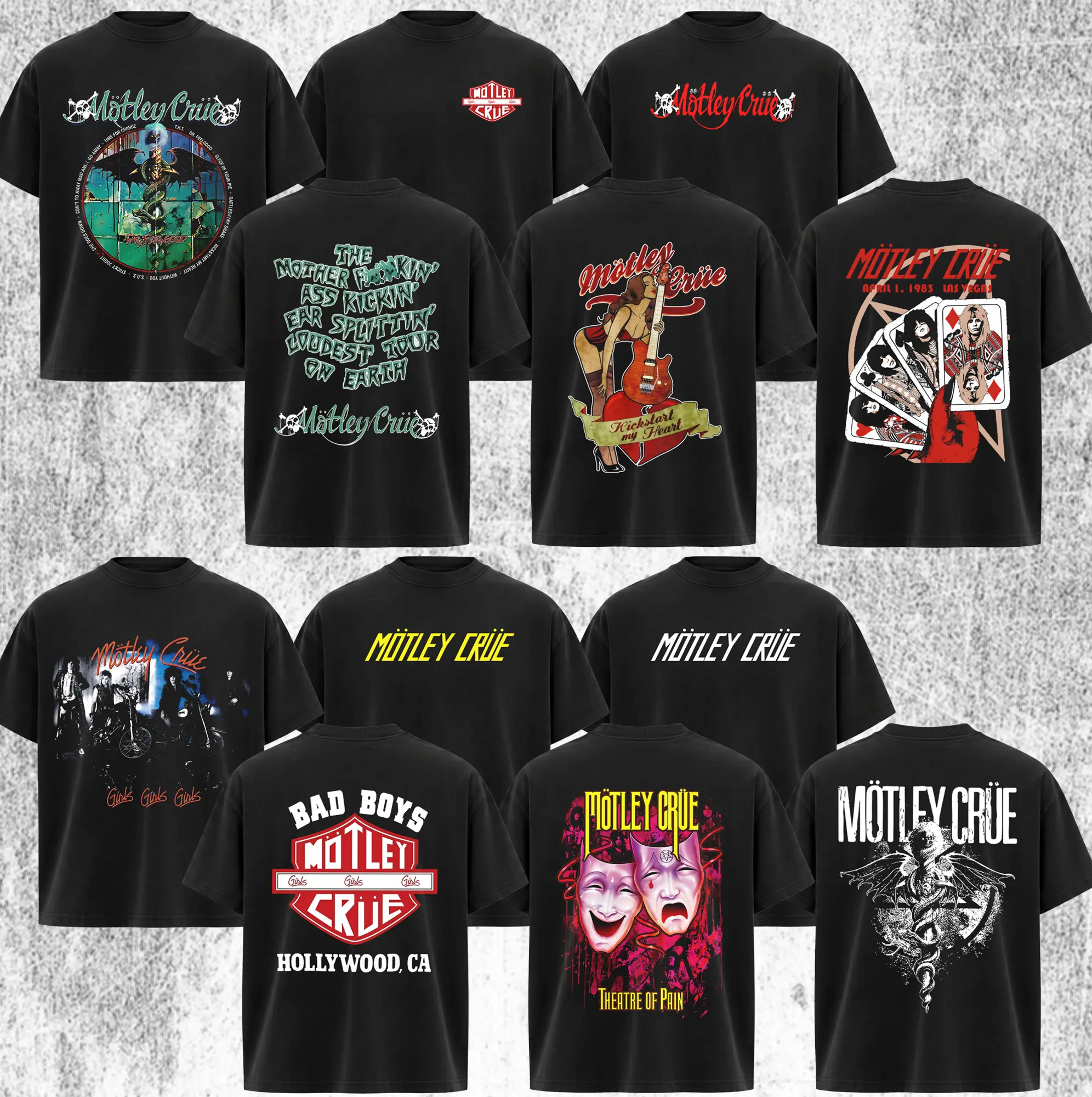 [Collection] Motley Crue Band T-Shirt , Classic Motley Crue Shirt, Rock Band Shirt, Retro Music Tee, Rock Music Lover Shirt, Vintage Band Shirts Casual Fabric Fit Top , Top Men's and Women's Clothing