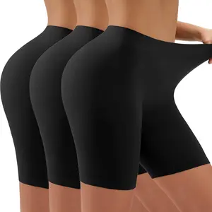 3 Pack Slip Shorts for Under Dresses Seamless Anti Chafing Underwear Shaping Boyshort Smooth Panties for Women
